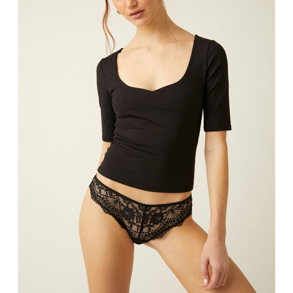 Free People Tops - FREE PEOPLE Autumn Sun Top / Black